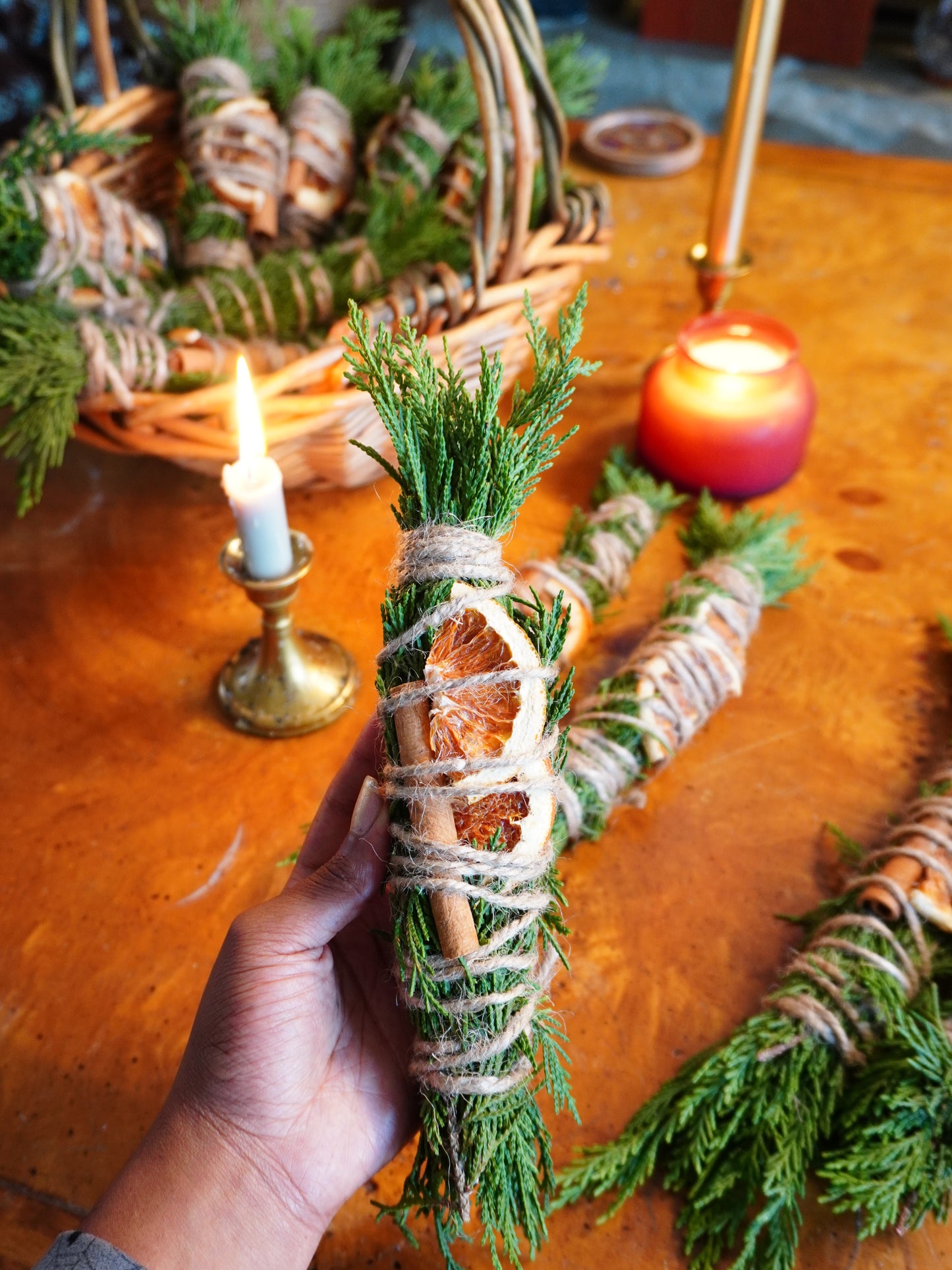 Winter Solstice Cedar Smudge Stick