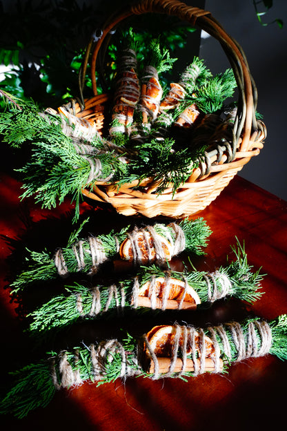 Winter Solstice Cedar Smudge Stick