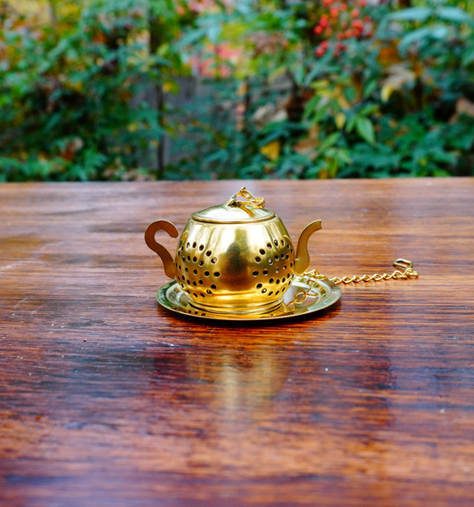 Stainless Steel Tea Kettle Infuser- Gold Plated